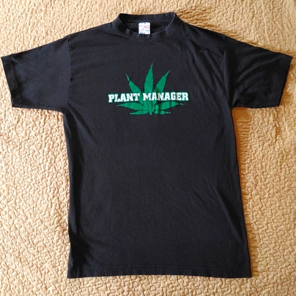 Vintage Plant Manager pothead weed t shirt